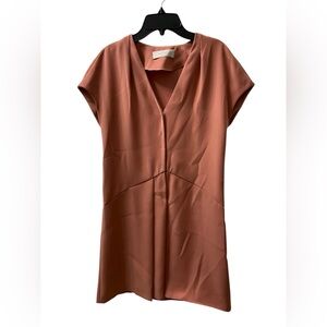 Cacharel Brick V-Neck Dress